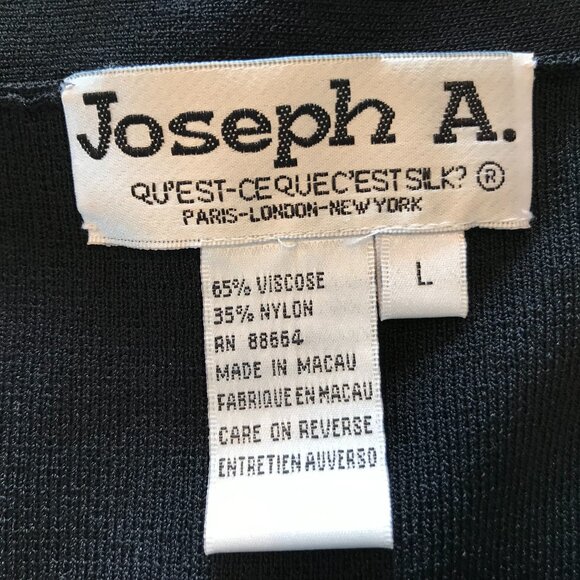 Joseph A. Viscose Blend Sweater: Vintage, Jeweled Buckle Embellishment Black S/M - Picture 3 of 8